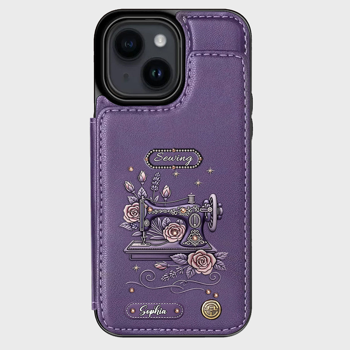 Love Sewing - Personalized Sewing Wallet Phone Case