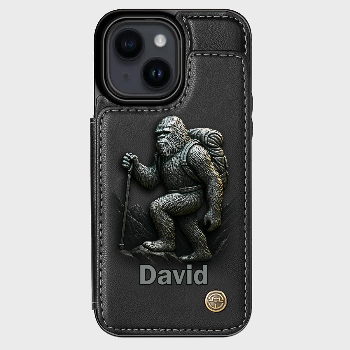 Sasquatch - Personalisierte Handyhülle mit Wanderbrieftasche