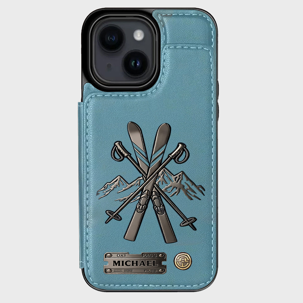 Love Skiing - Personalized Skiing Wallet Phone Case