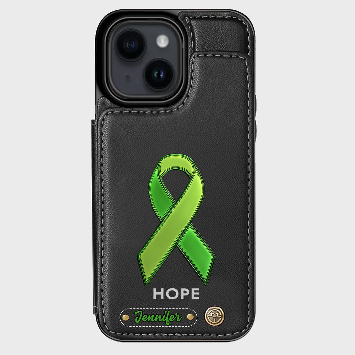 Hoffnung – Personalisierte Handyhülle mit Brieftaschenfunktion zur Sensibilisierung für psychische Gesundheit