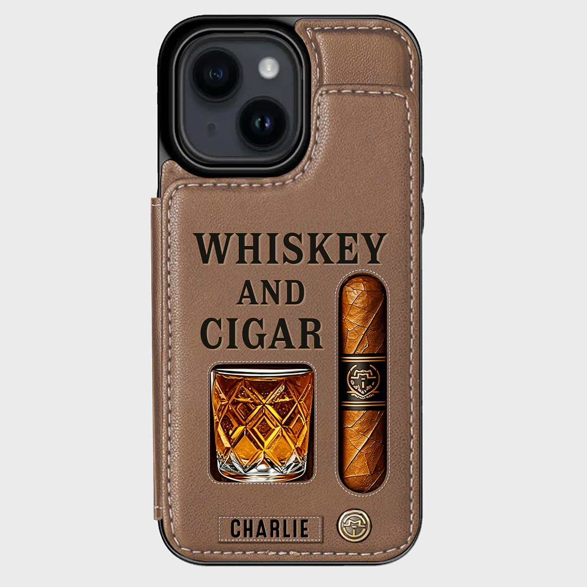 Whiskey & Cigar - Personalisierte Whisky-Handyhülle
