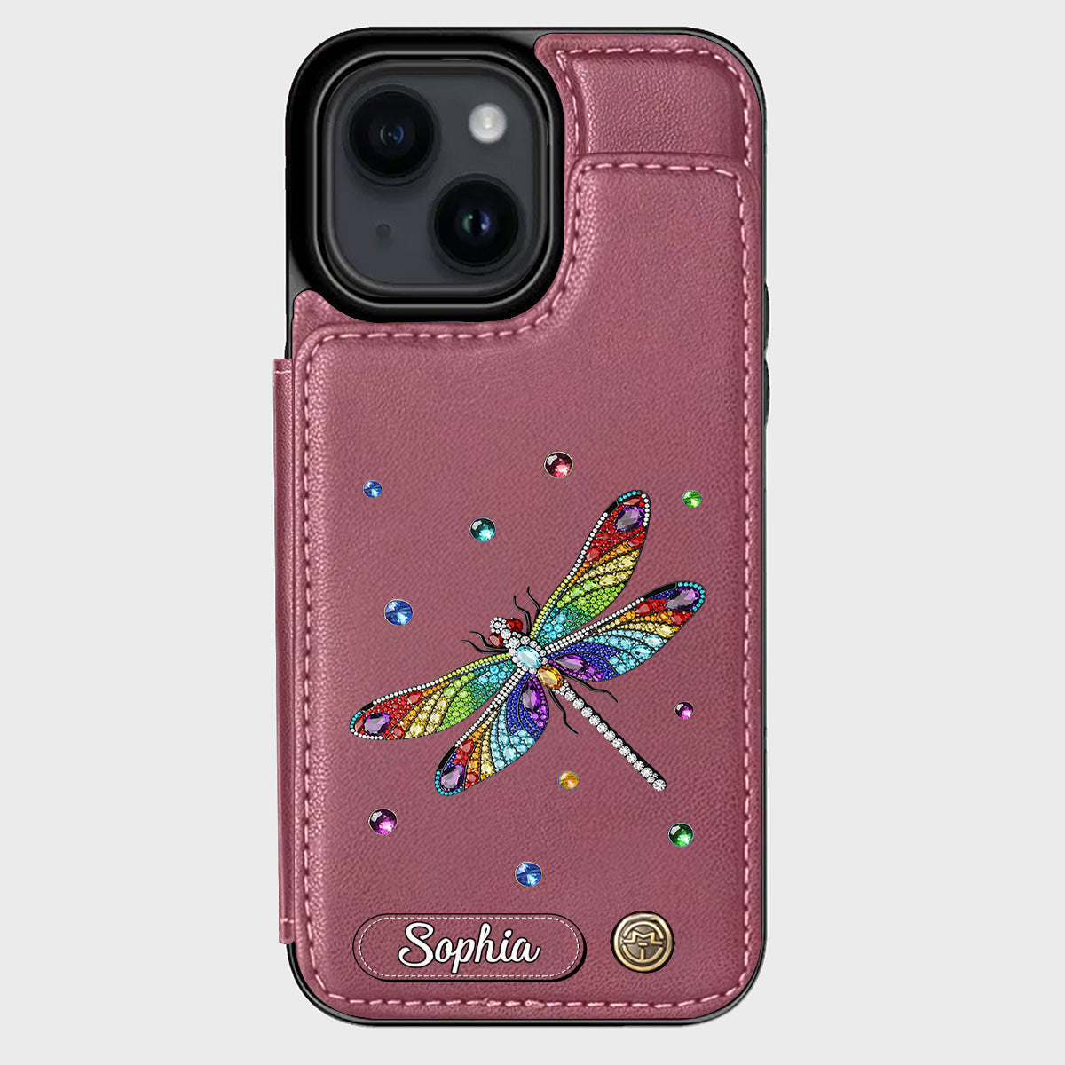Beautiful Dragonfly - Personalized Dragonfly Wallet Phone Case