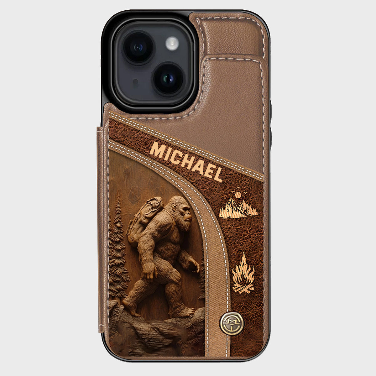 Sasquatch - Personalized Hiking Wallet Phone Case