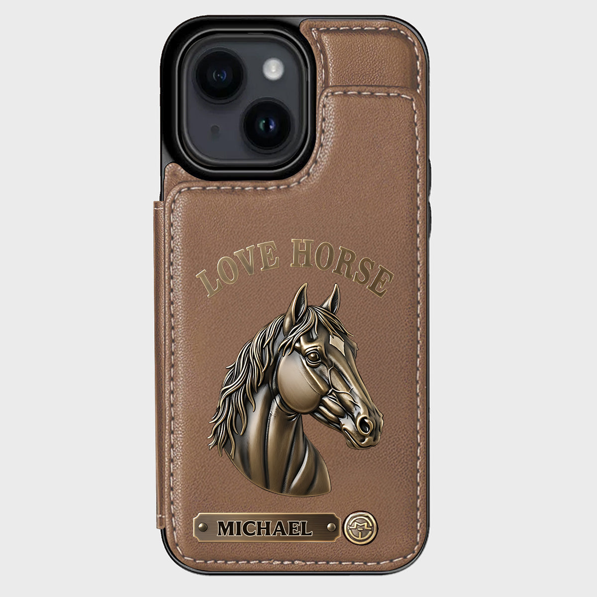 Love Horse - Personalized Horse Wallet Phone Case