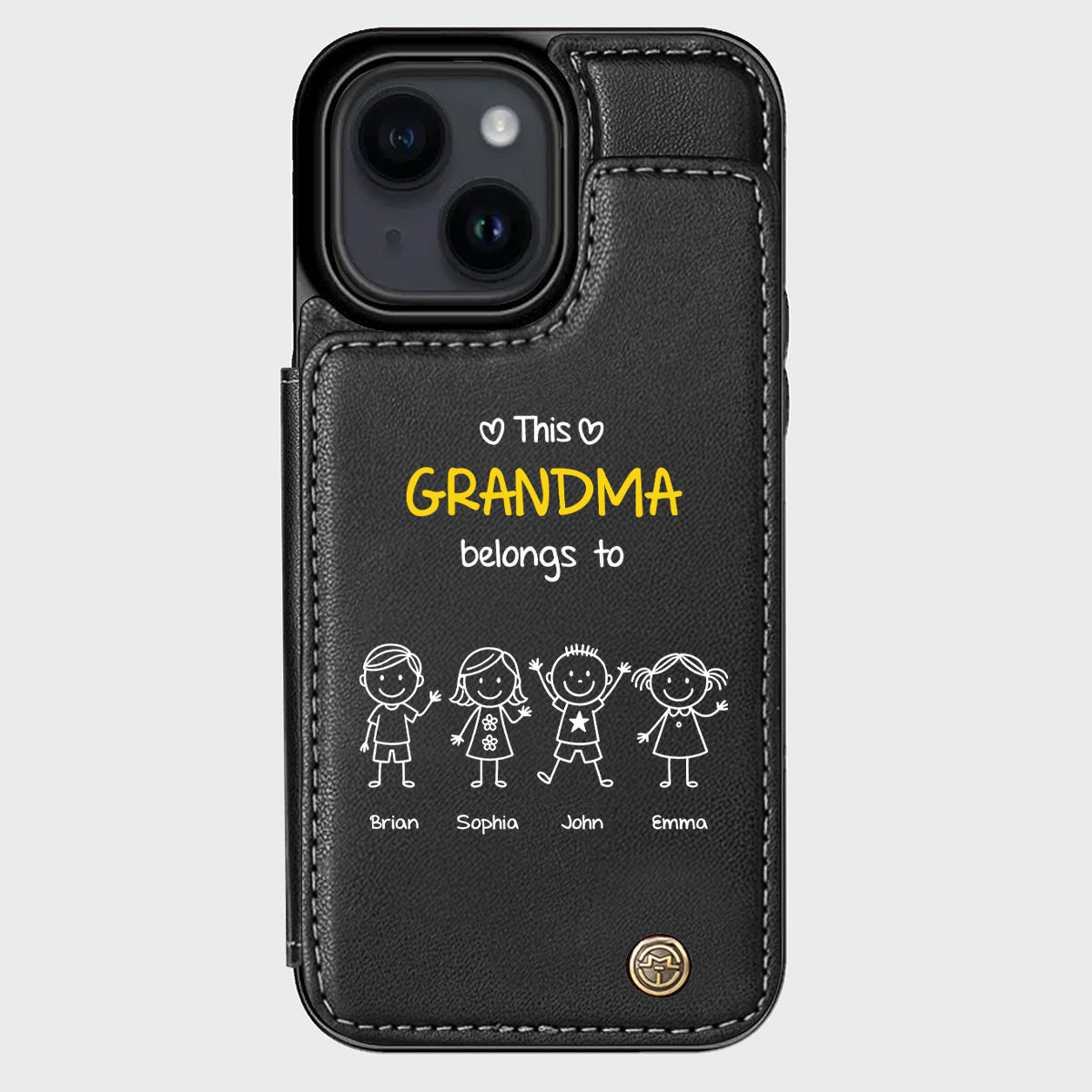 This Grandpa Dad Belongs To - Personalized Grandpa Wallet Phone Case