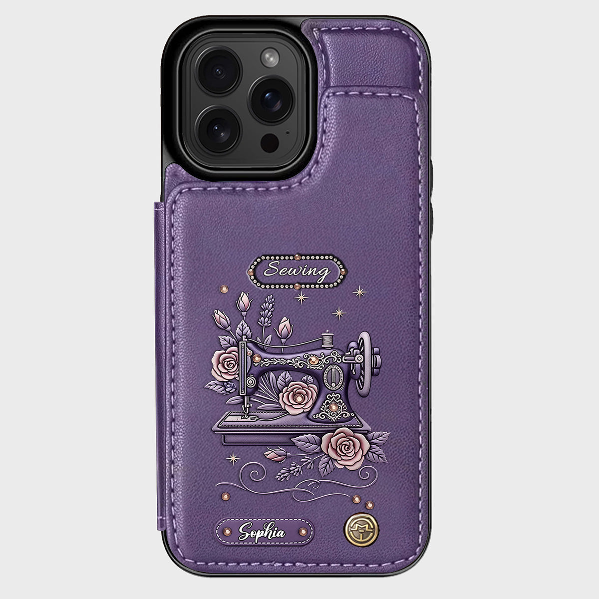 Love Sewing - Personalized Sewing Wallet Phone Case