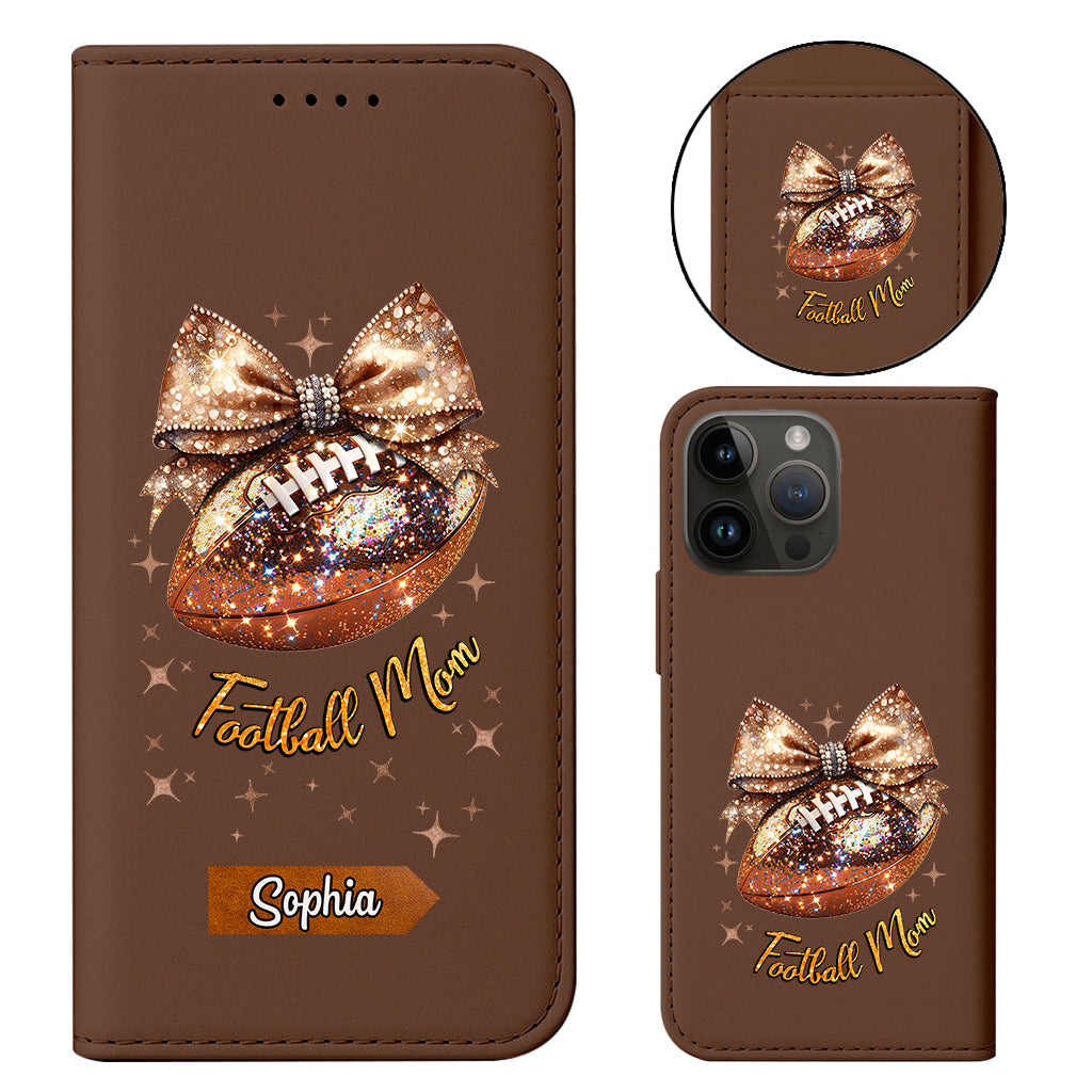 Glitzernder Fußball – Personalisierte Fußball-Handyhülle mit Tragegurt