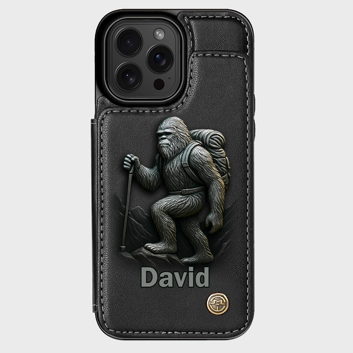 Sasquatch - Personalisierte Handyhülle mit Wanderbrieftasche