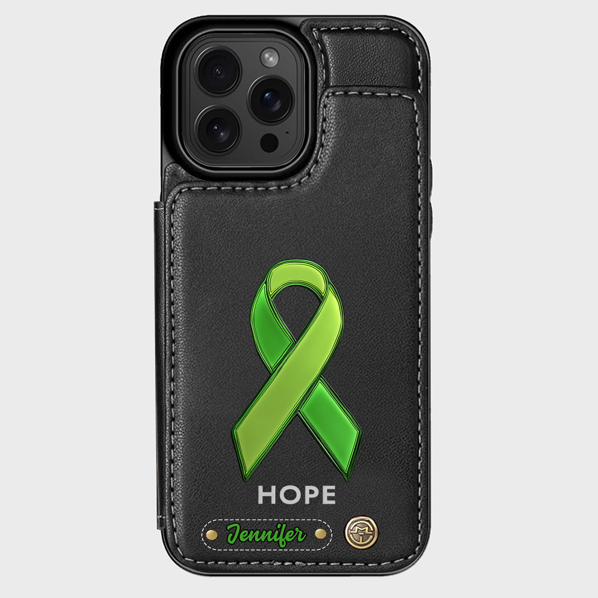 Hoffnung – Personalisierte Handyhülle mit Brieftaschenfunktion zur Sensibilisierung für psychische Gesundheit