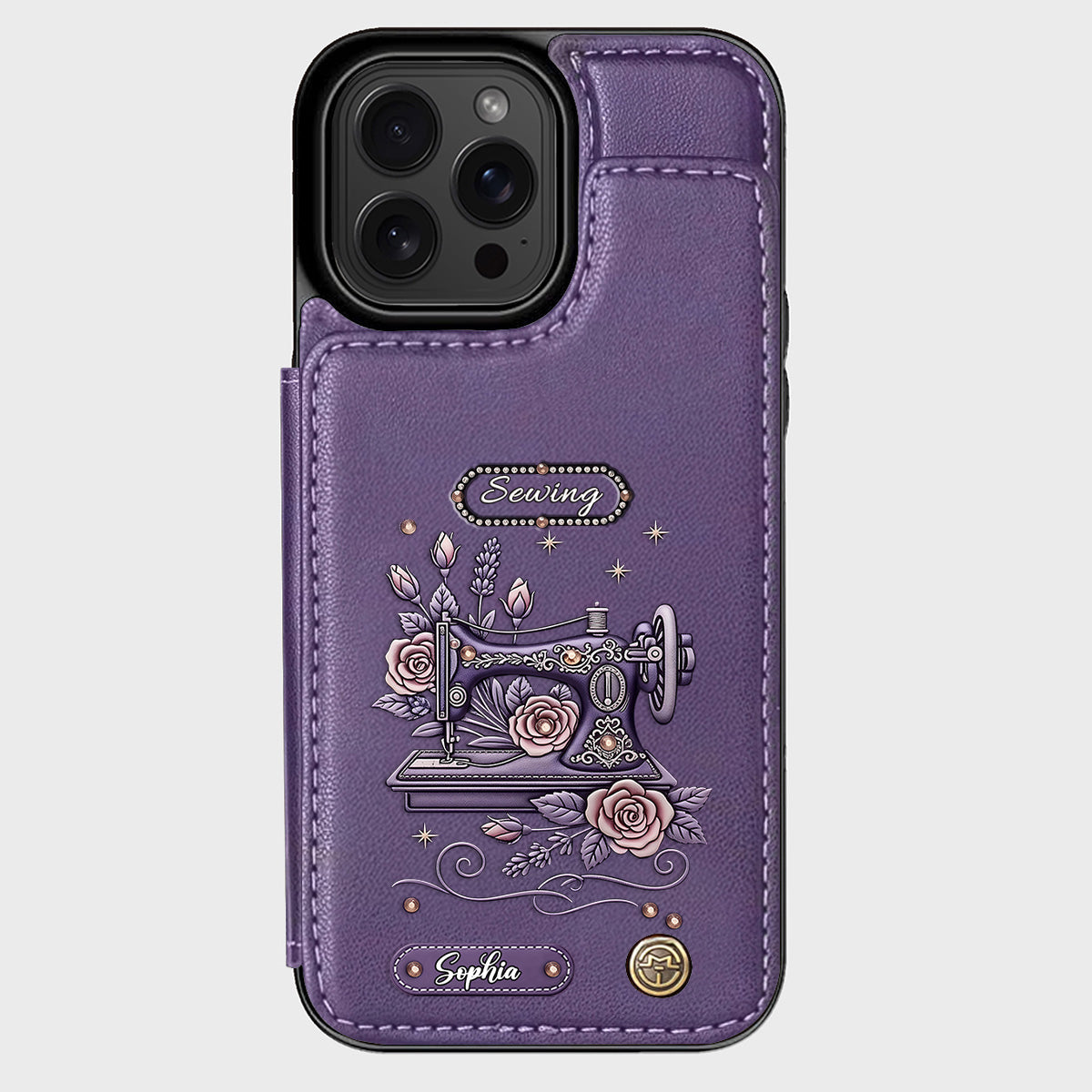 Love Sewing - Personalized Sewing Wallet Phone Case