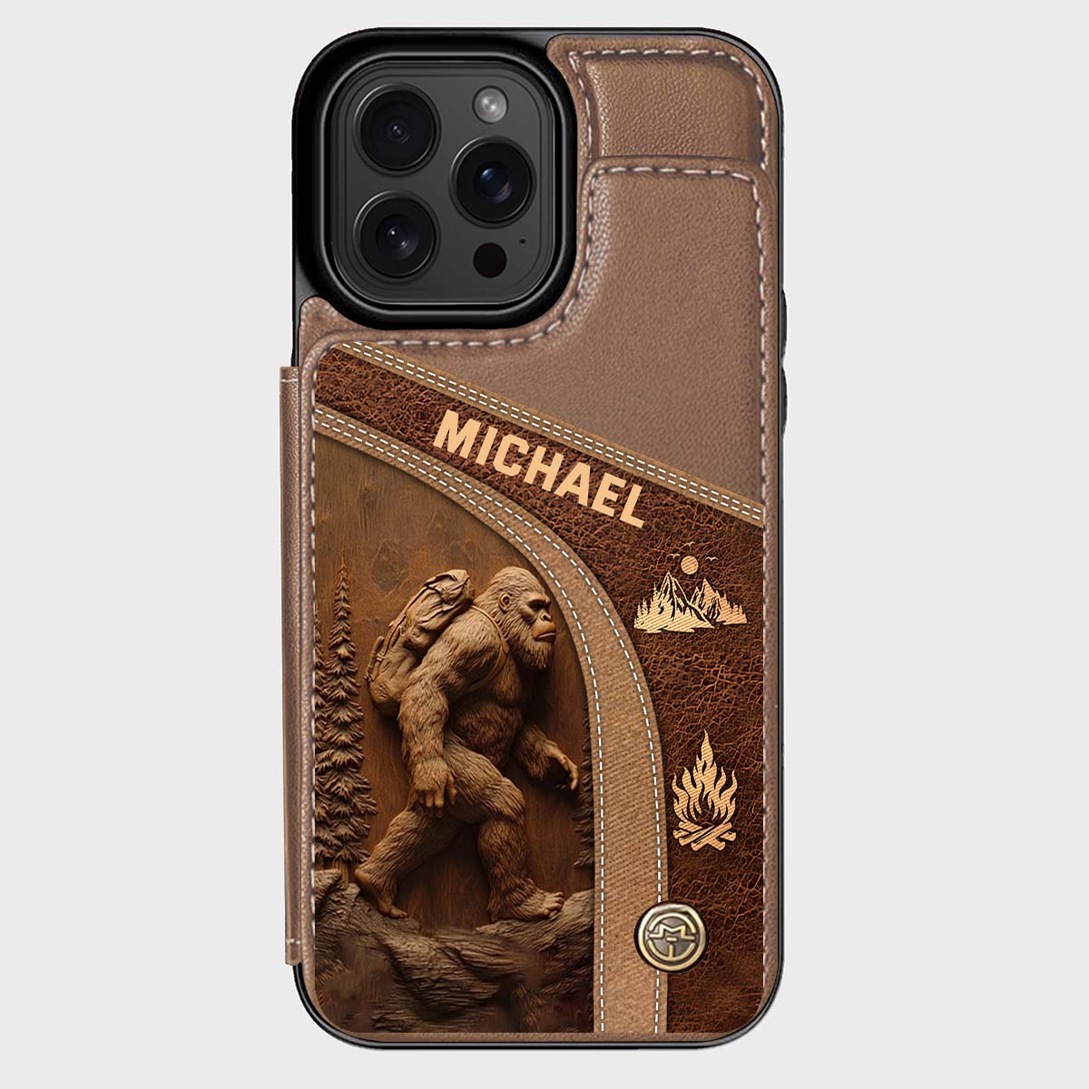 Sasquatch - Personalized Hiking Wallet Phone Case