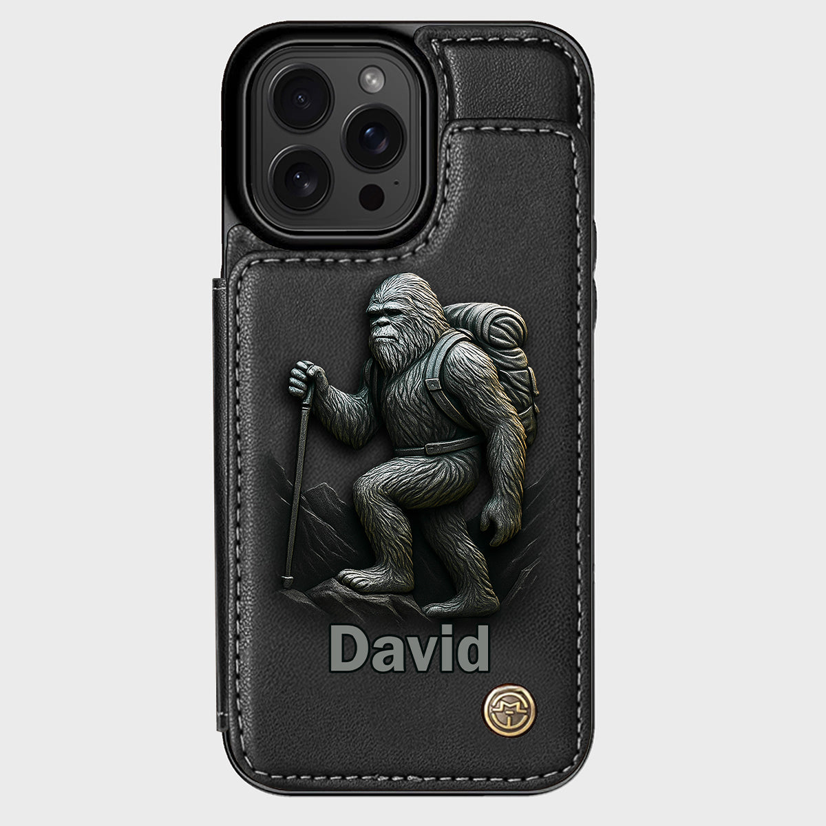 Sasquatch - Personalisierte Handyhülle mit Wanderbrieftasche