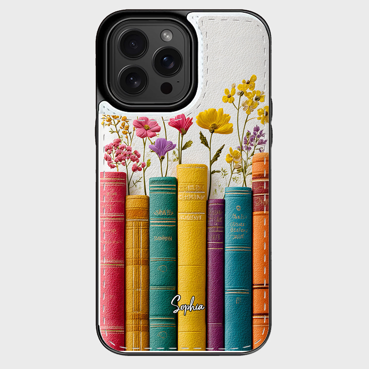 Vintage-Blumenbuch – Personalisiertes Buch, faltbare Handyhülle