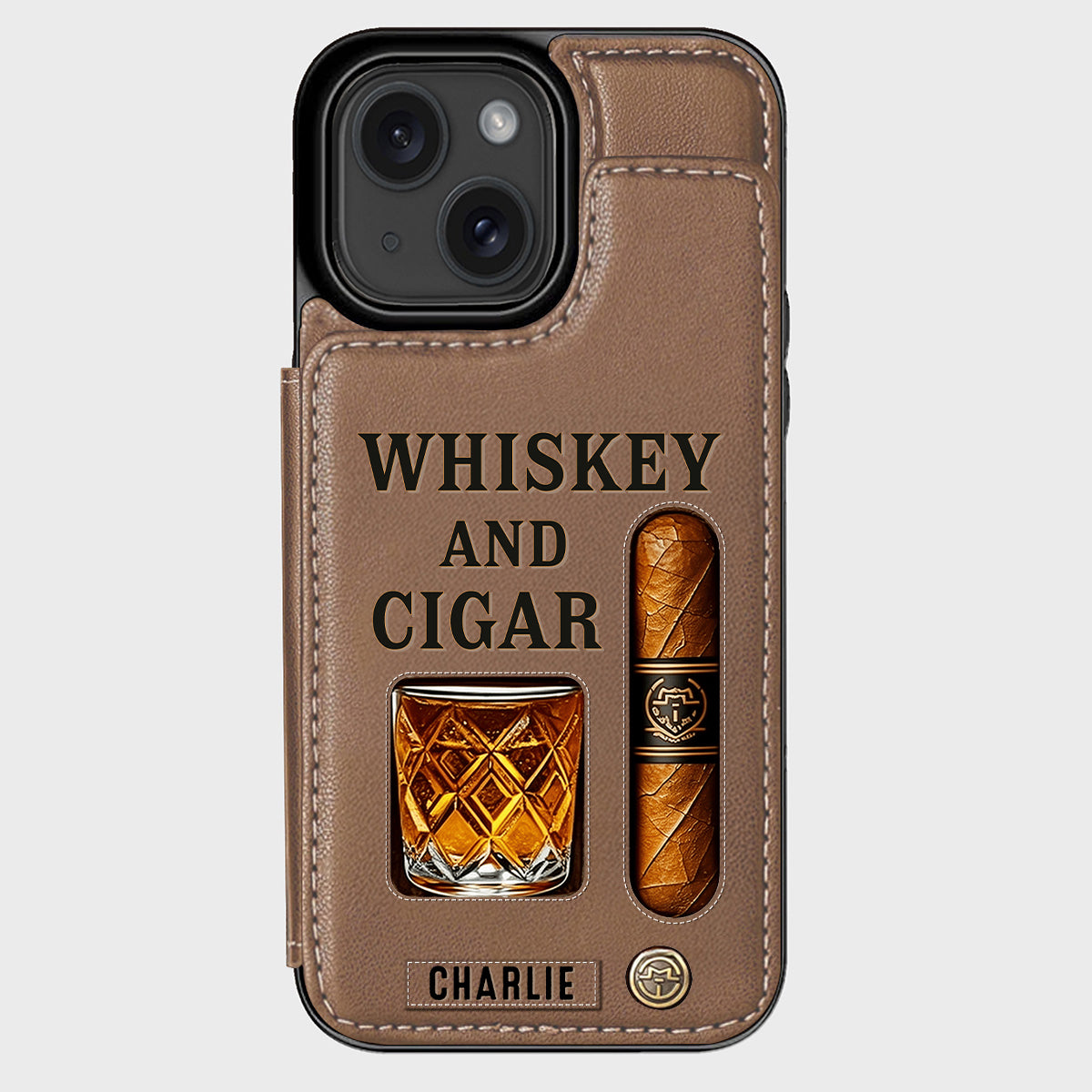 Whiskey & Cigar - Personalisierte Whisky-Handyhülle