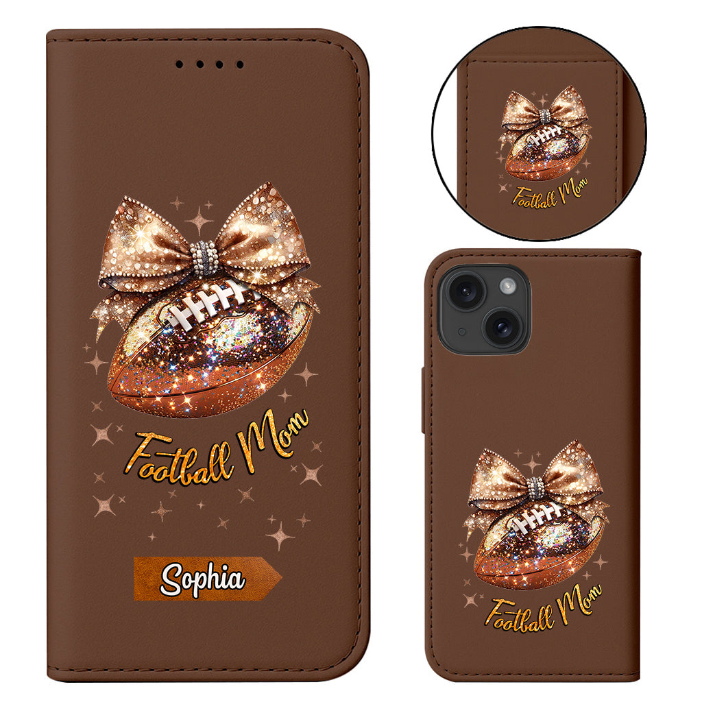Glitzernder Fußball – Personalisierte Fußball-Handyhülle mit Tragegurt