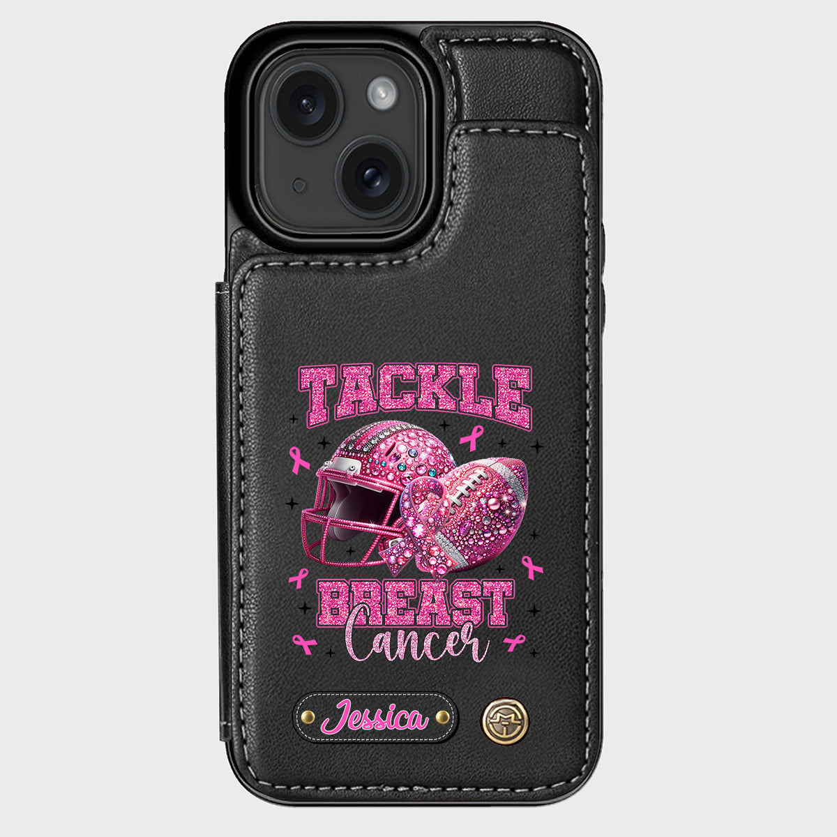 Pink Out - Personalized Football Wallet Phone Case