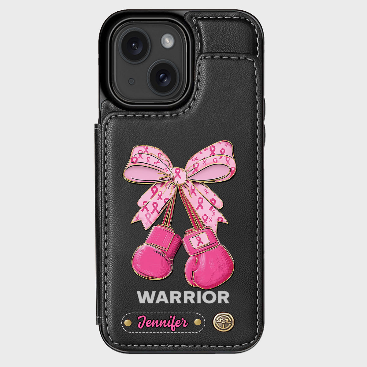 Warrior - Personalized Breast Cancer Awareness Wallet Phone Case