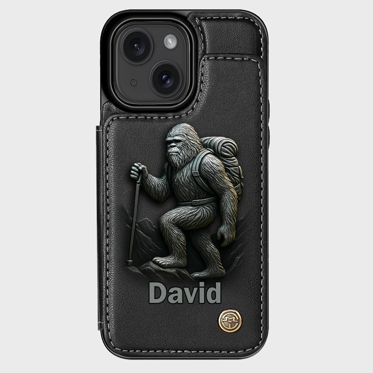 Sasquatch - Personalisierte Handyhülle mit Wanderbrieftasche