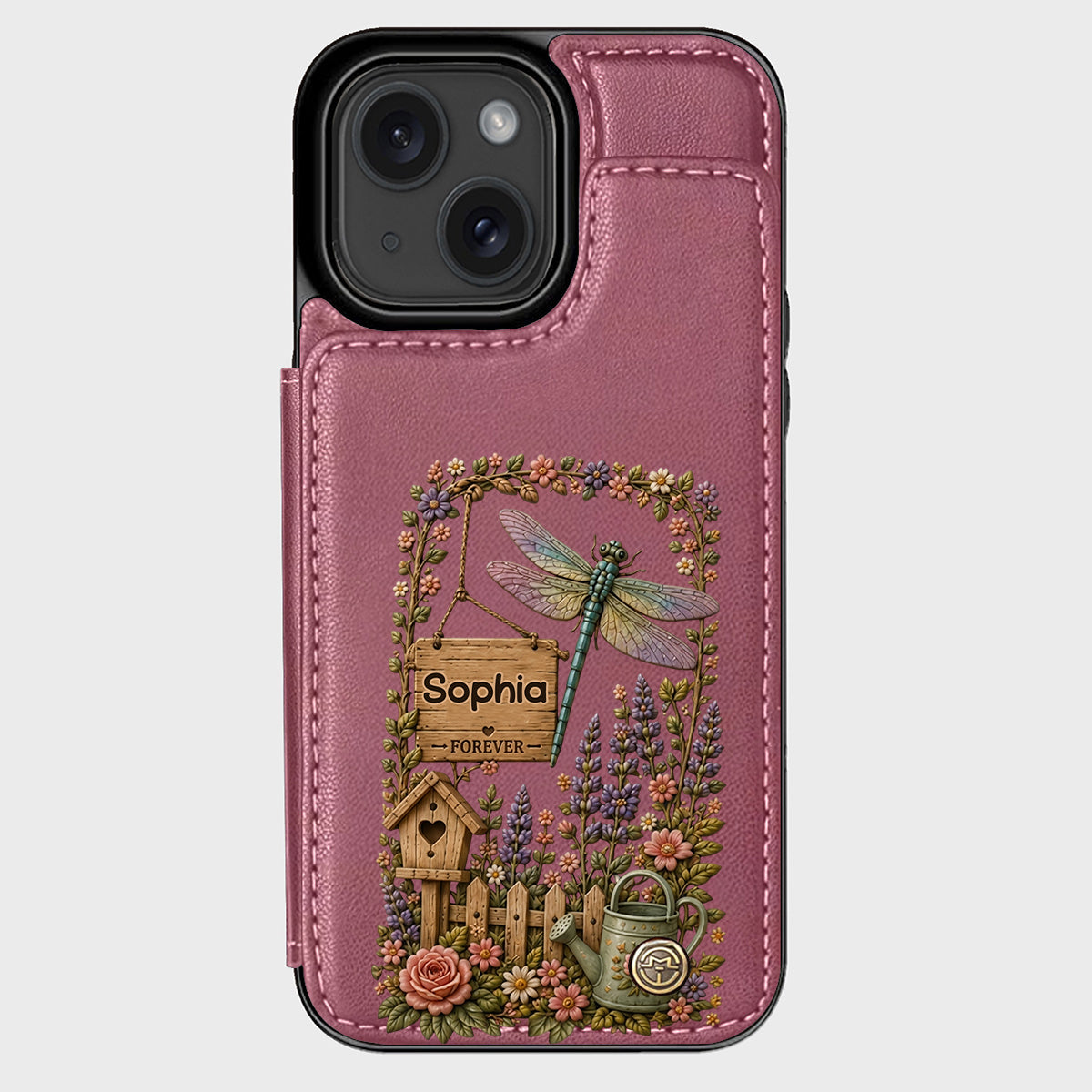 Humingbird, Dragonfly - Personalized Gardening Wallet Phone Case