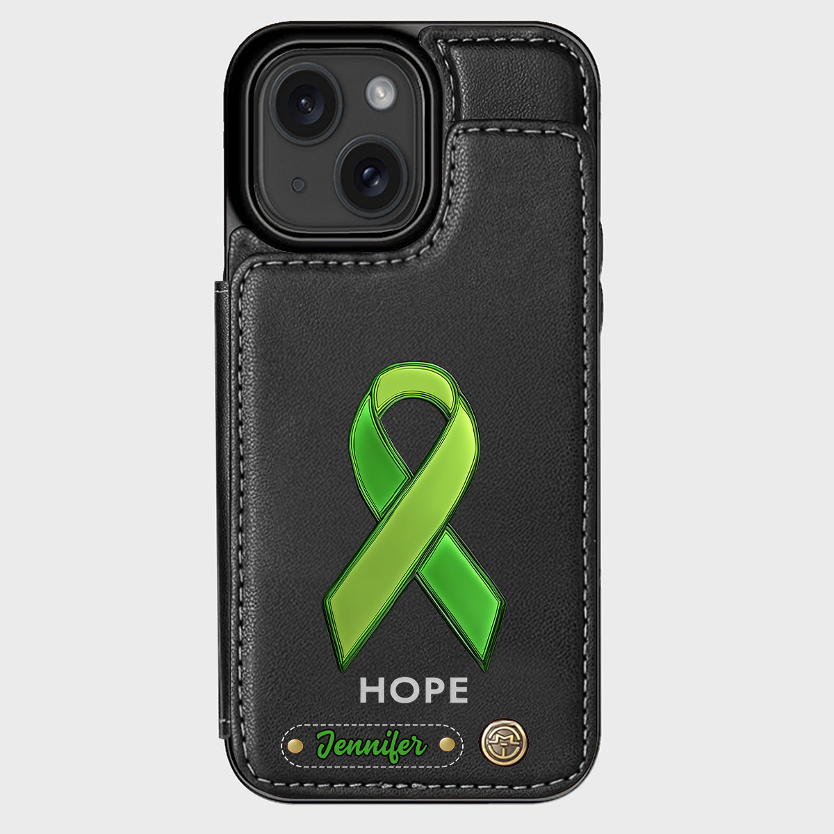 Hoffnung – Personalisierte Handyhülle mit Brieftaschenfunktion zur Sensibilisierung für psychische Gesundheit