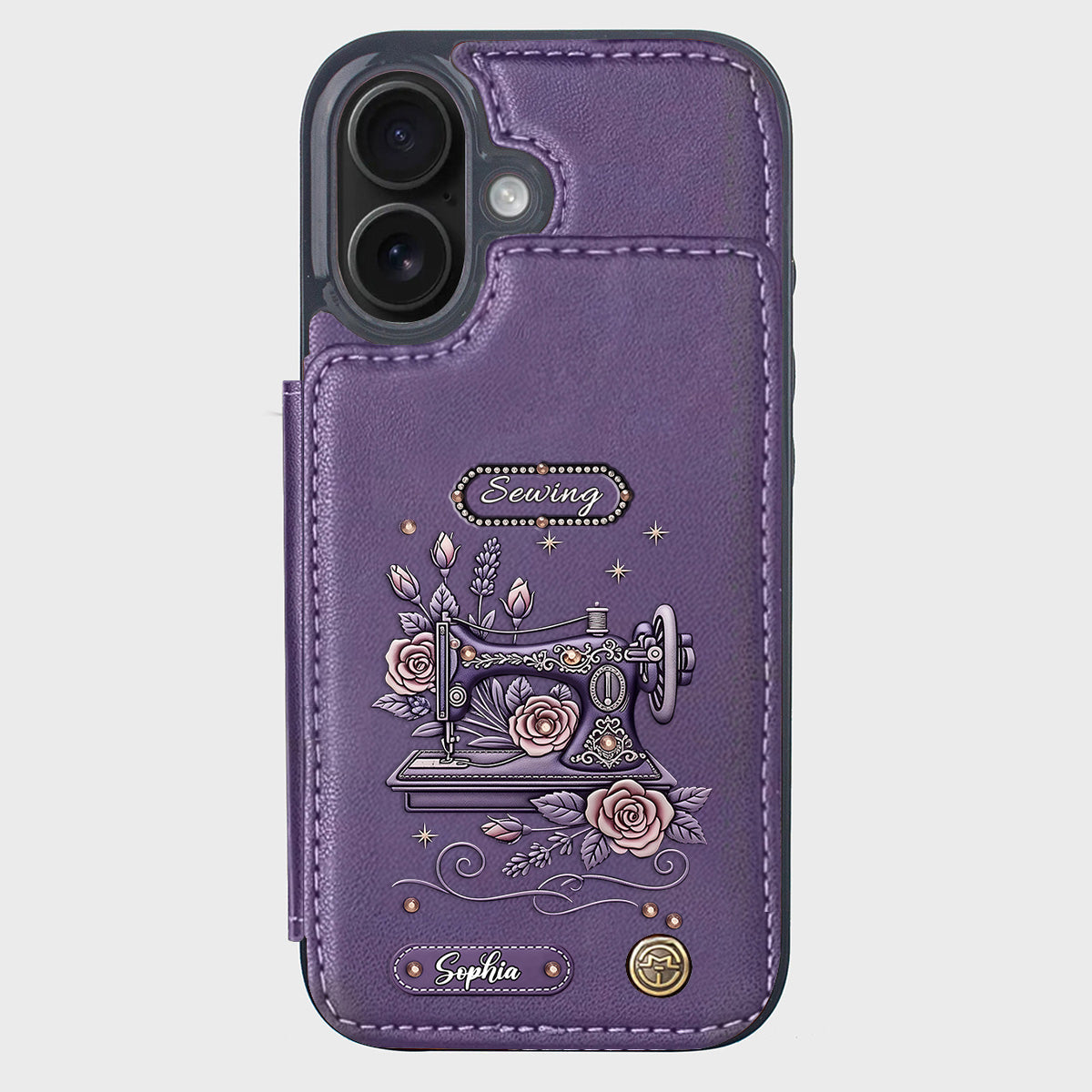Love Sewing - Personalized Sewing Wallet Phone Case