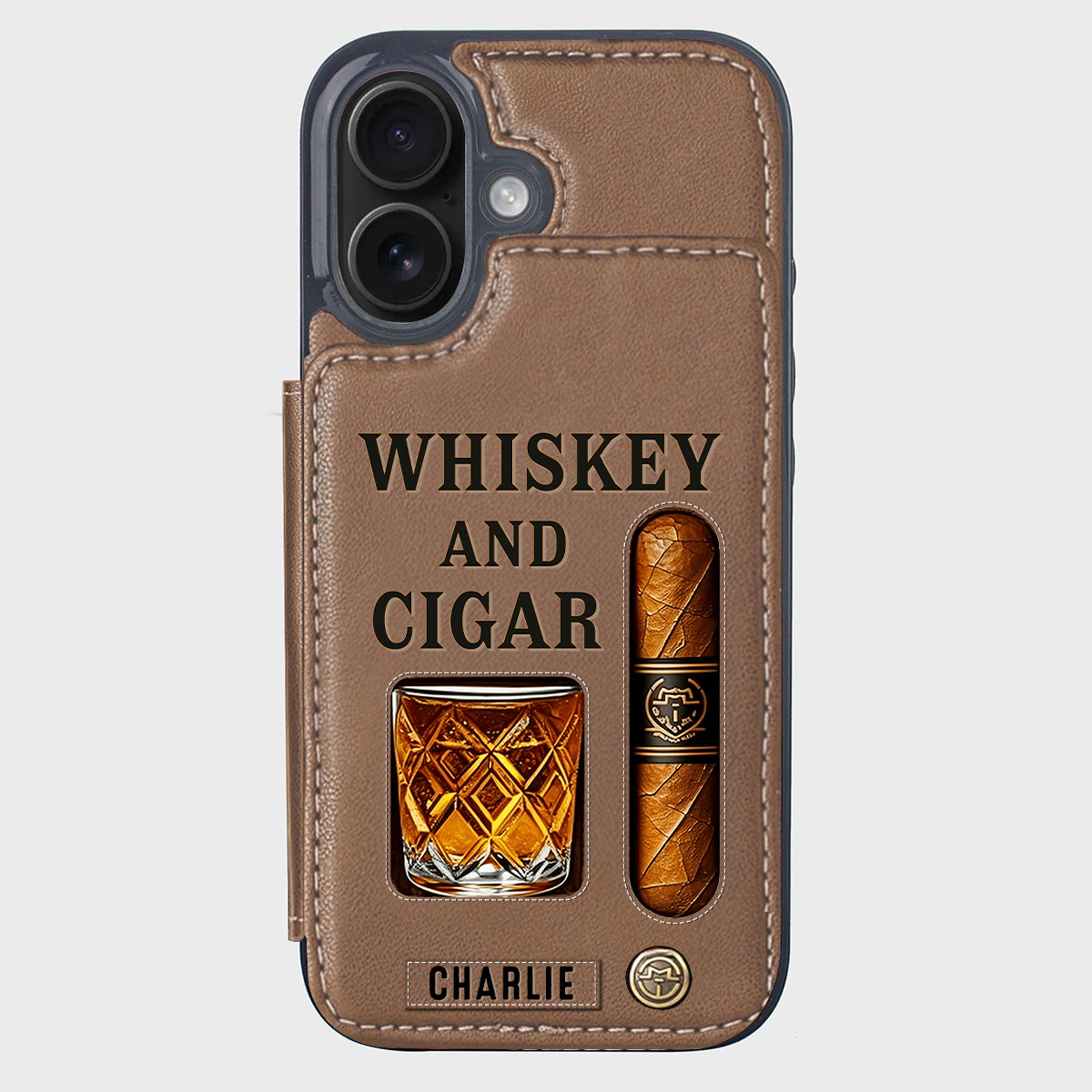 Whiskey & Cigar - Personalisierte Whisky-Handyhülle