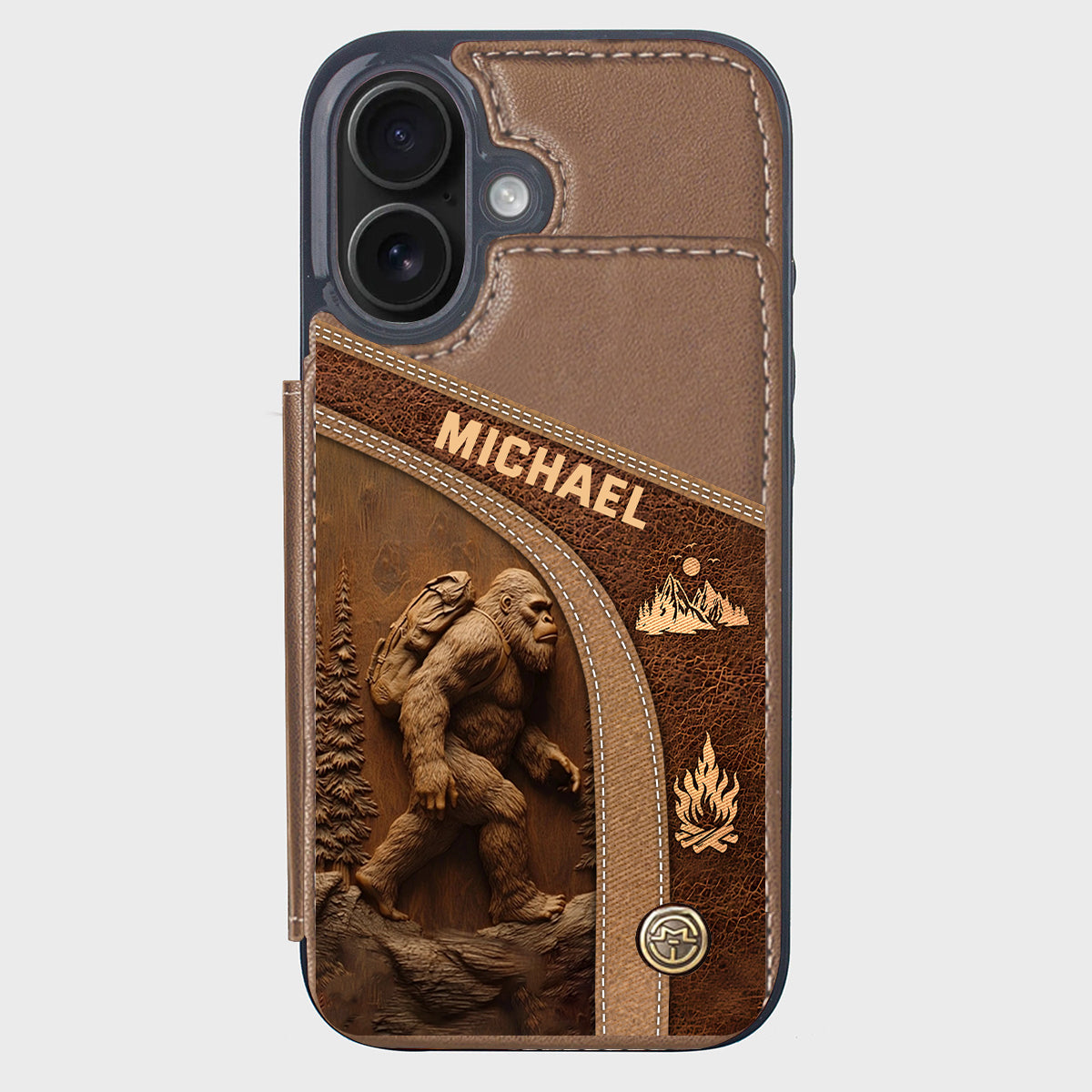 Sasquatch - Personalized Hiking Wallet Phone Case