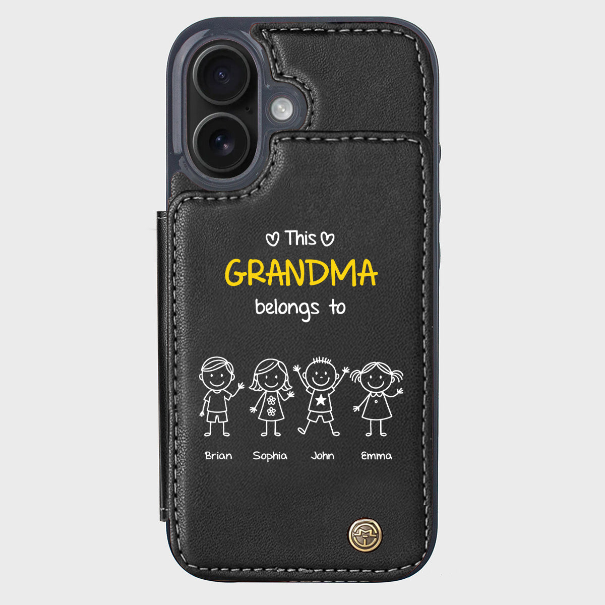 This Grandpa Dad Belongs To - Personalized Grandpa Wallet Phone Case
