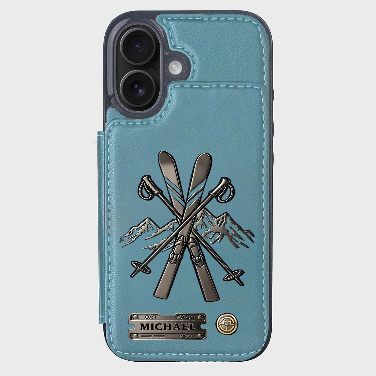 Love Skiing - Personalized Skiing Wallet Phone Case