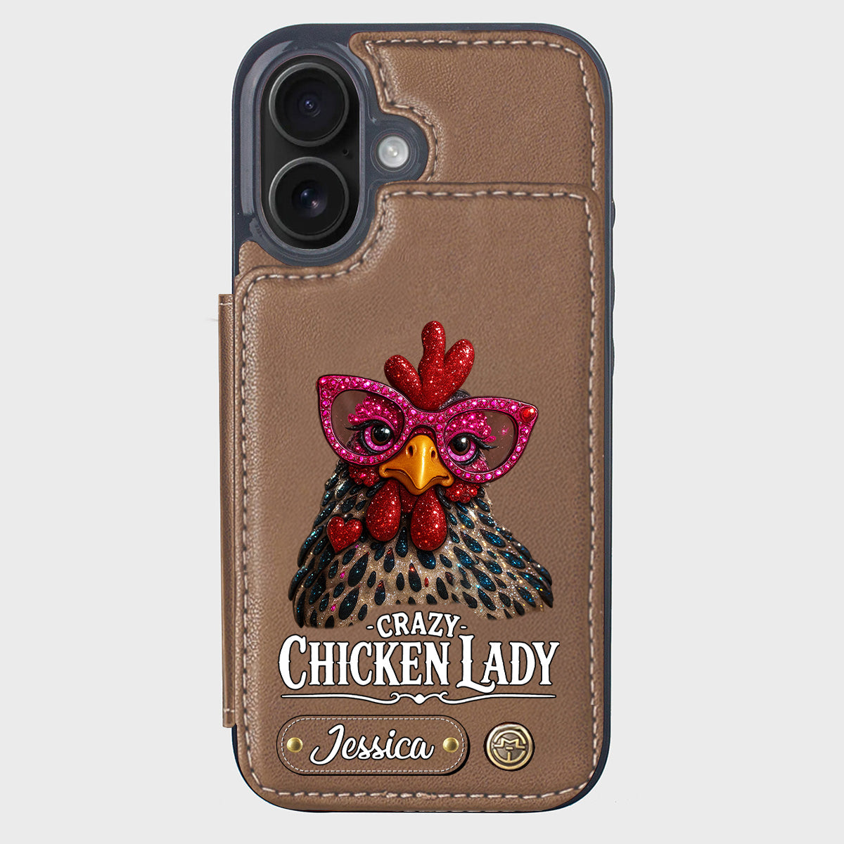 Crazy Chicken Lady - Personalized Chicken Wallet Phone Case