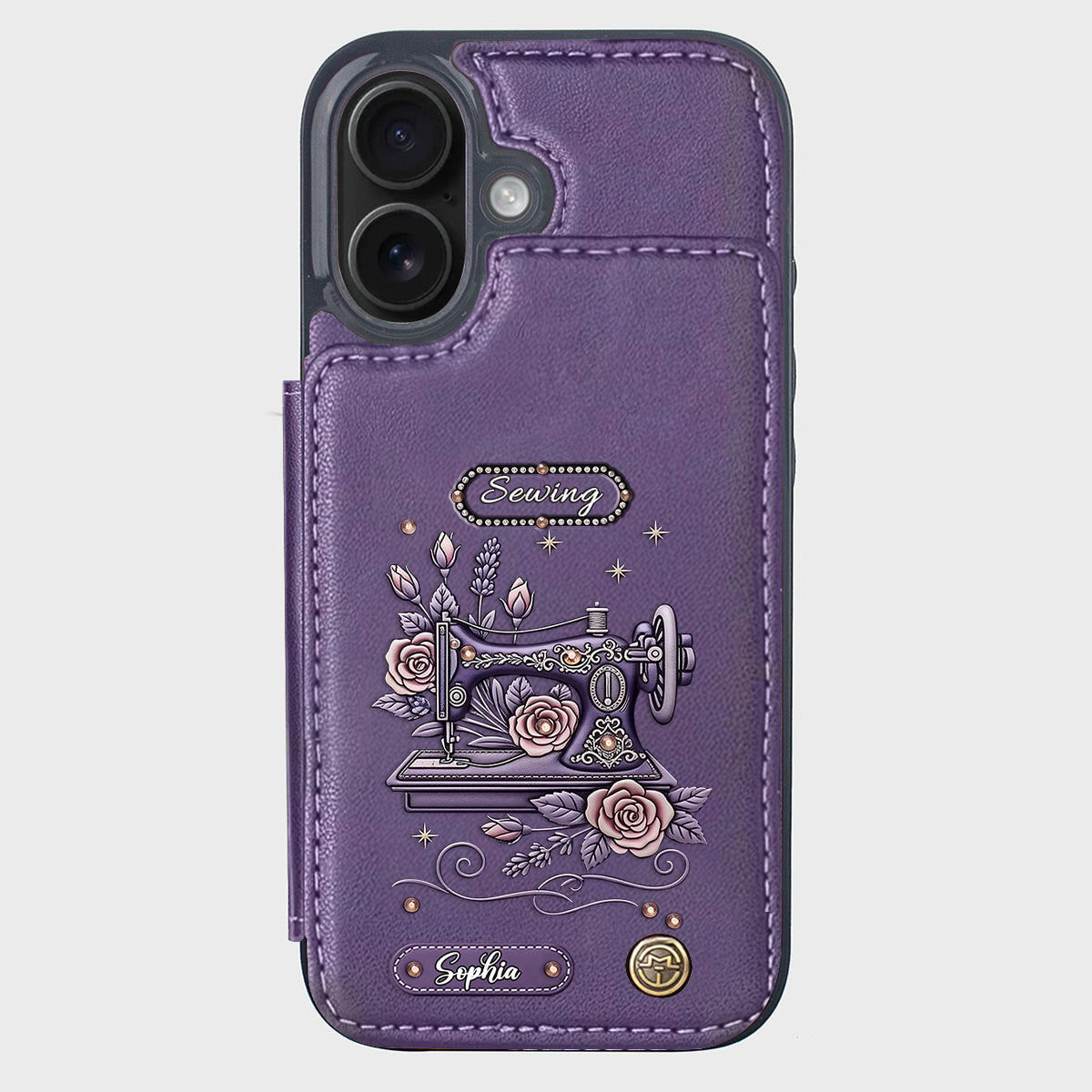Love Sewing - Personalized Sewing Wallet Phone Case
