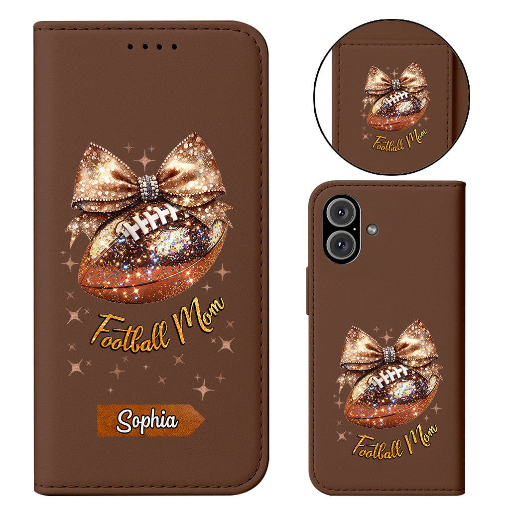 Glitzernder Fußball – Personalisierte Fußball-Handyhülle mit Tragegurt