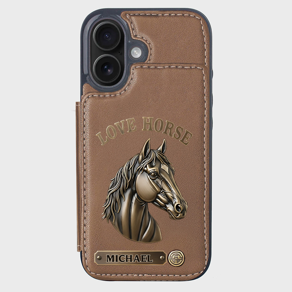 Love Horse - Personalized Horse Wallet Phone Case