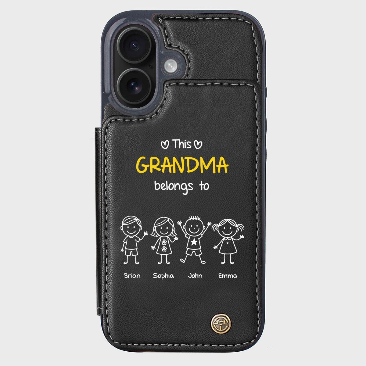 This Grandpa Dad Belongs To - Personalized Grandpa Wallet Phone Case