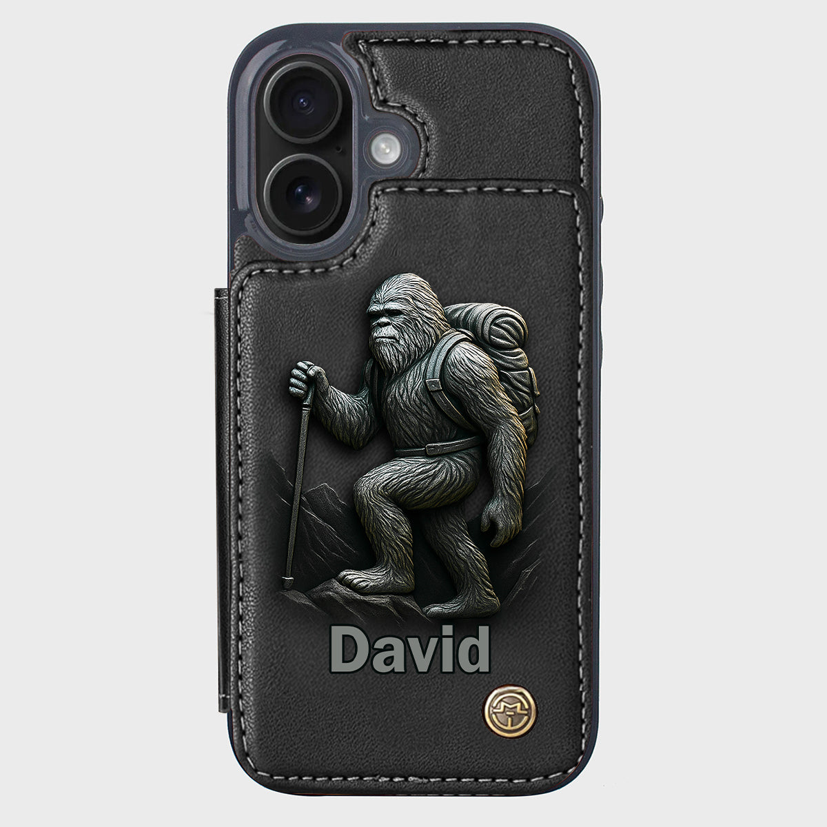 Sasquatch - Personalisierte Handyhülle mit Wanderbrieftasche