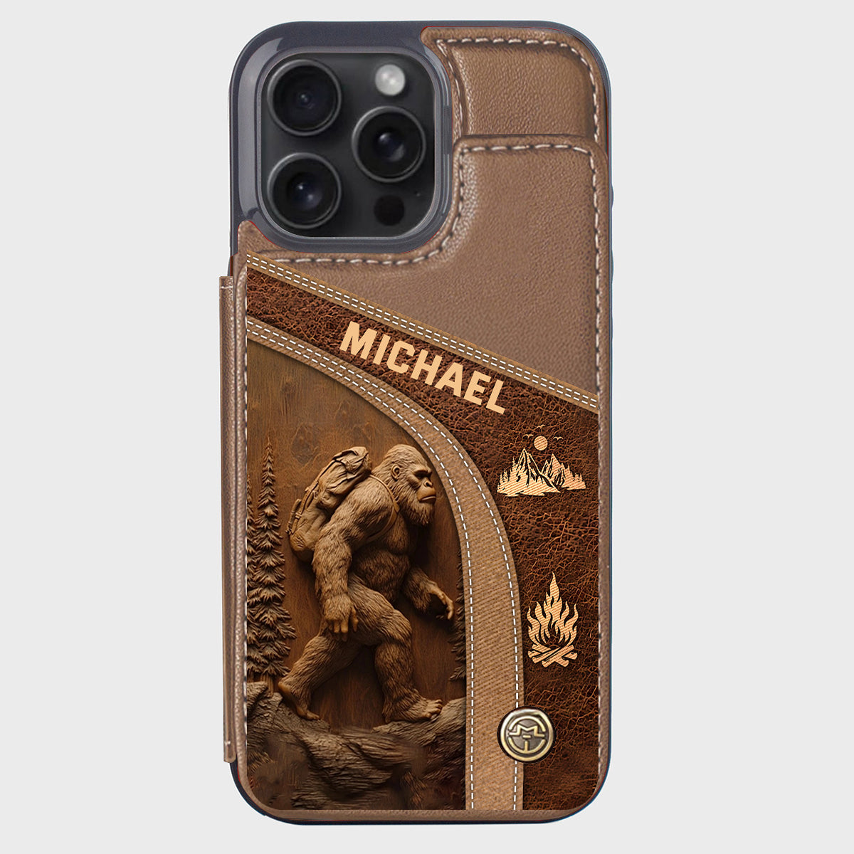 Sasquatch - Personalized Hiking Wallet Phone Case