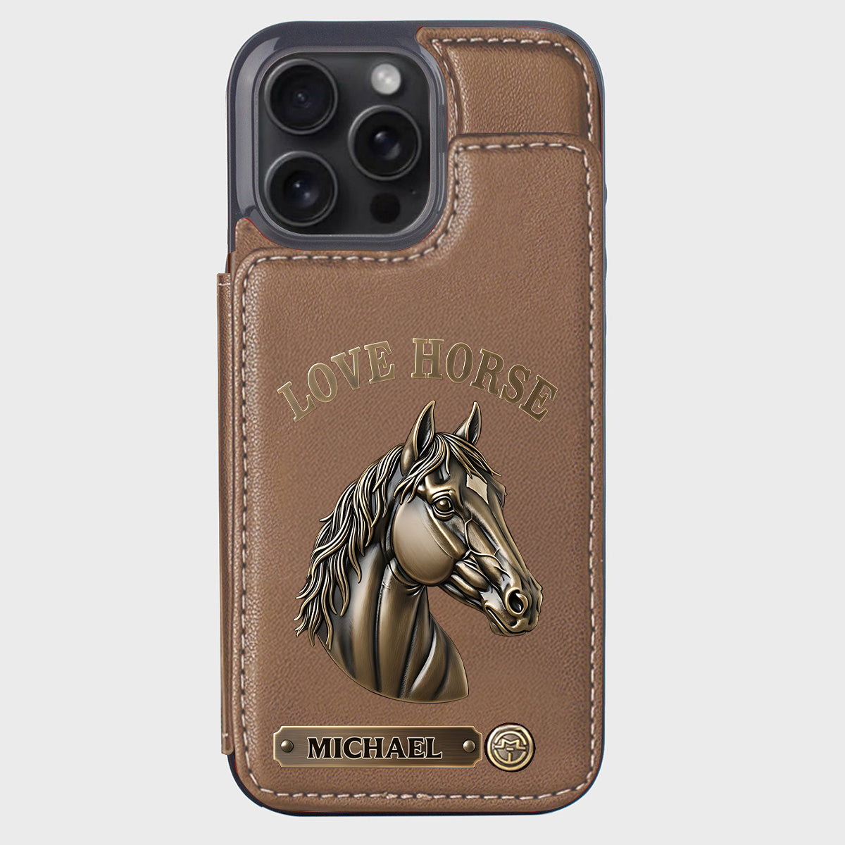 Love Horse - Personalized Horse Wallet Phone Case