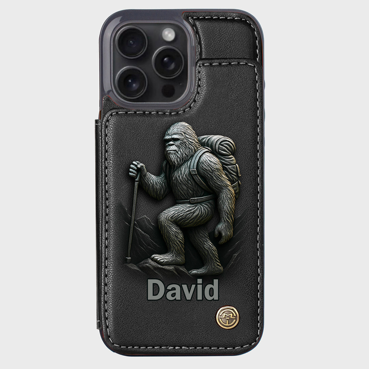 Sasquatch - Personalisierte Handyhülle mit Wanderbrieftasche