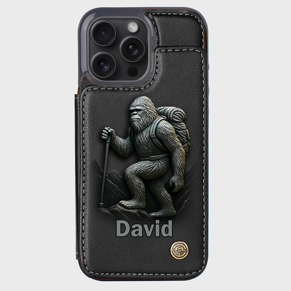 Sasquatch - Personalisierte Handyhülle mit Wanderbrieftasche