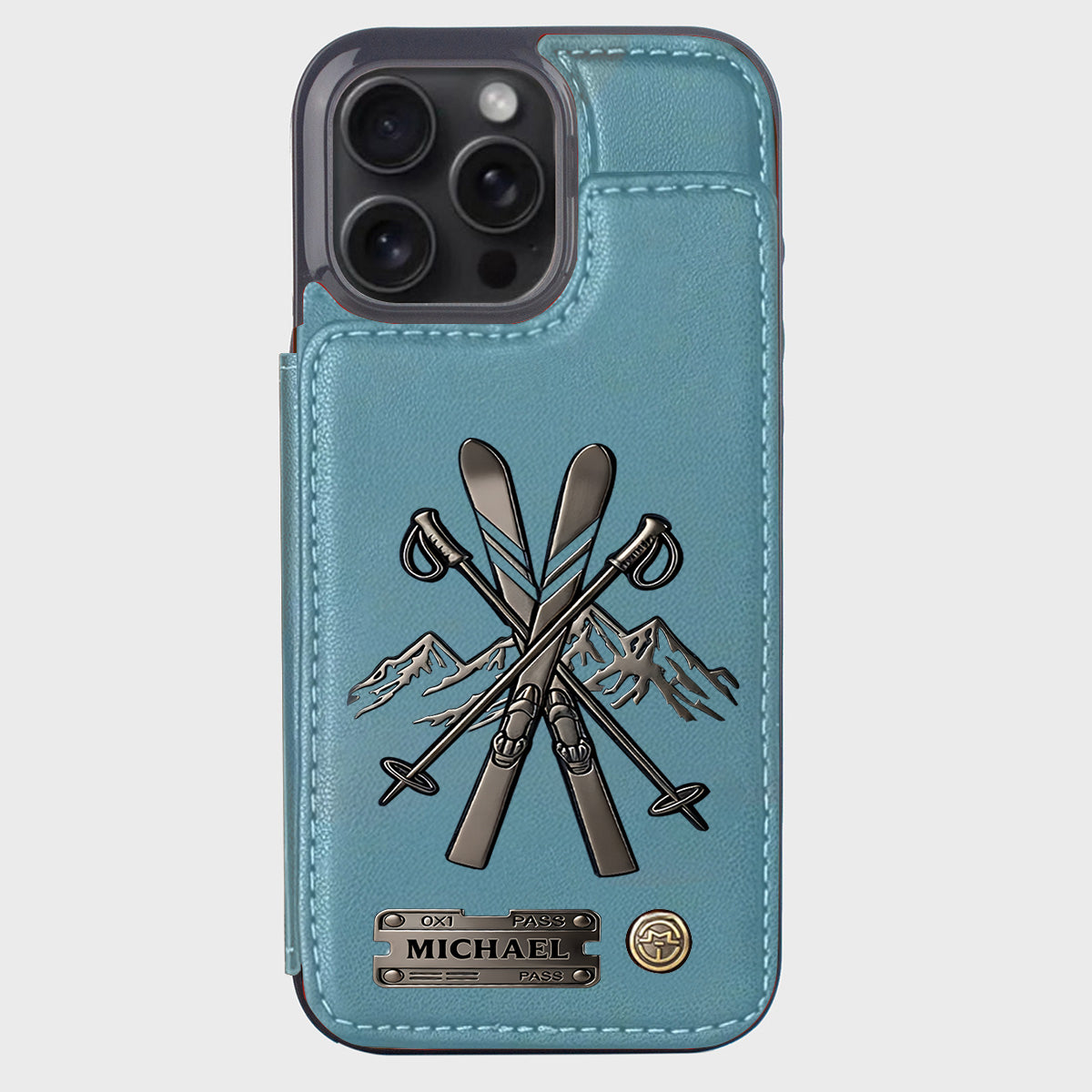 Love Skiing - Personalized Skiing Wallet Phone Case