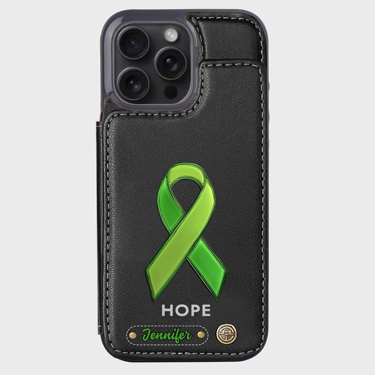 Hoffnung – Personalisierte Handyhülle mit Brieftaschenfunktion zur Sensibilisierung für psychische Gesundheit