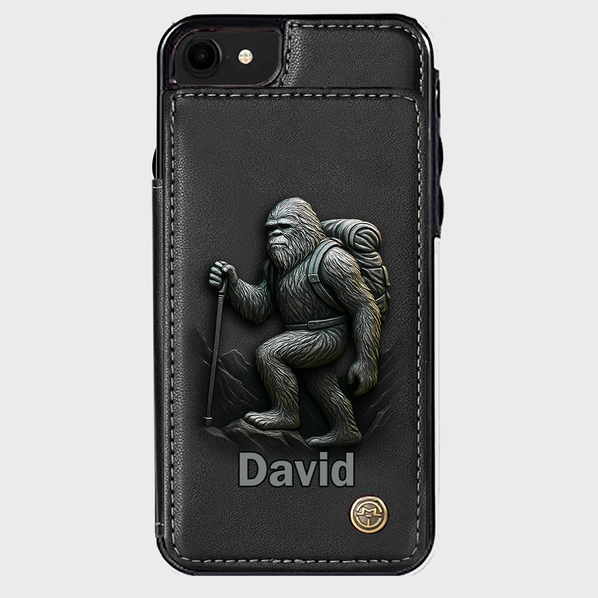 Sasquatch - Personalisierte Handyhülle mit Wanderbrieftasche