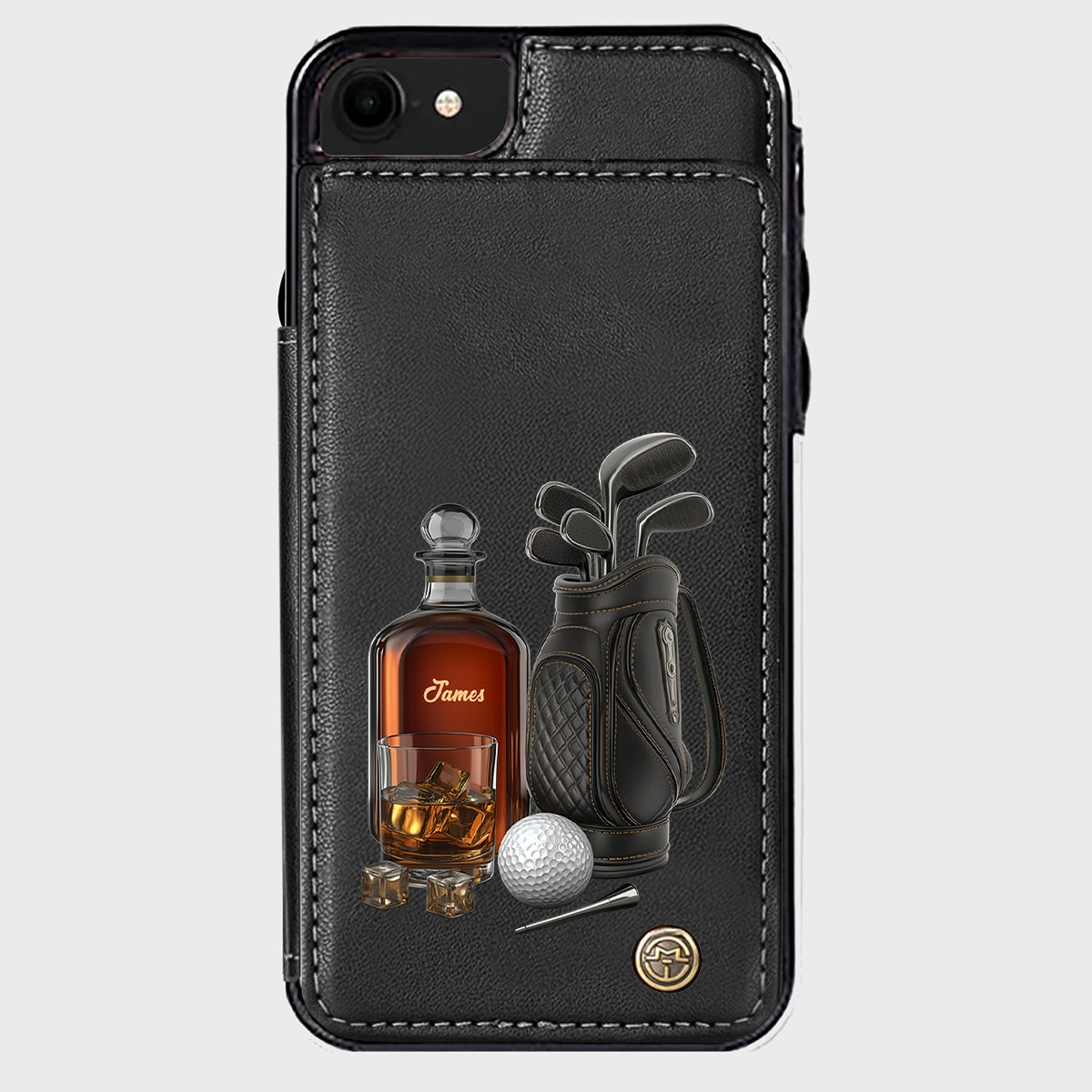 Whiskey & Golf - Personalized Golf Wallet Phone Case