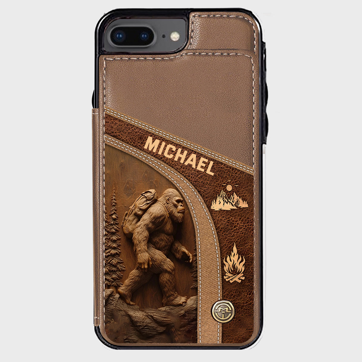 Sasquatch - Personalized Hiking Wallet Phone Case