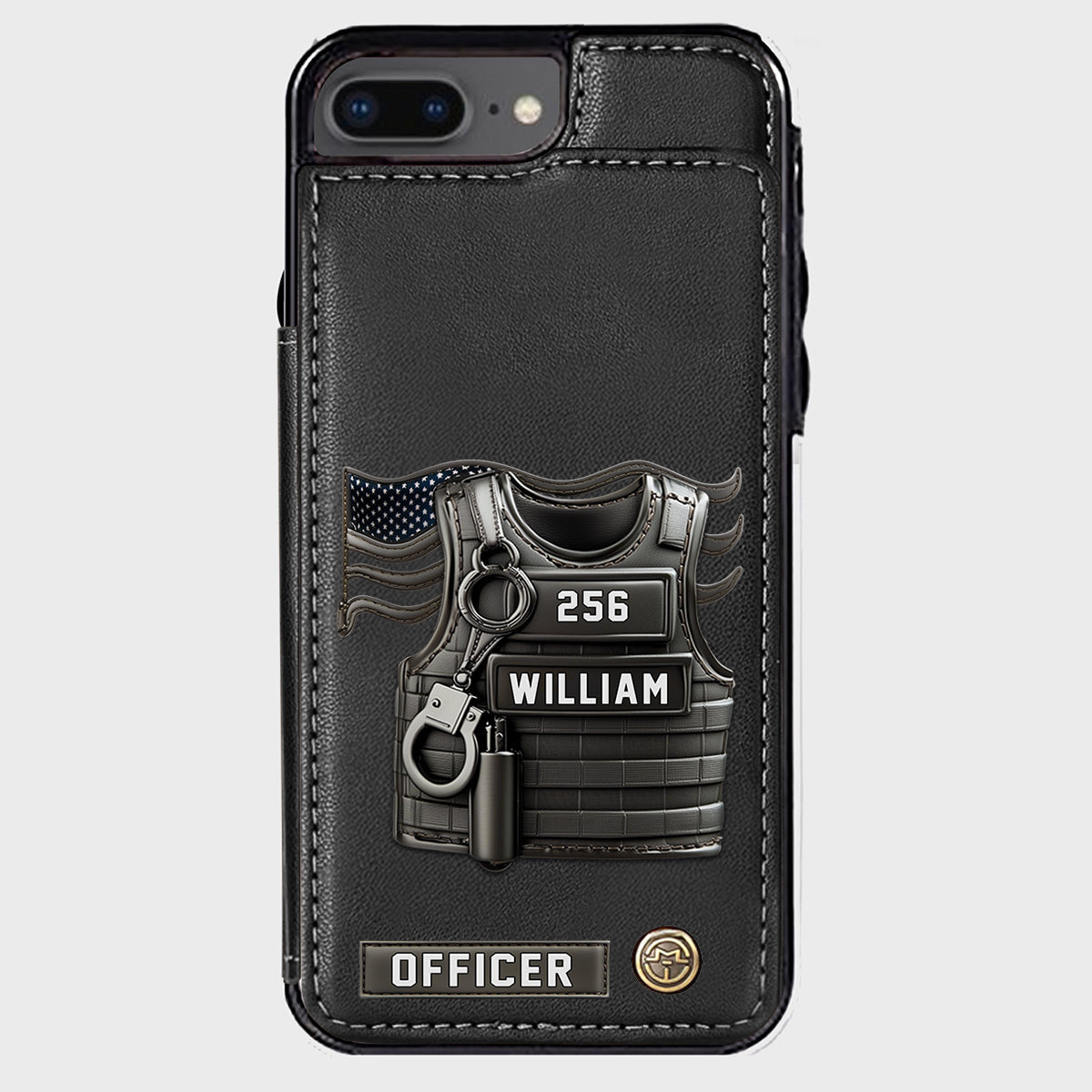 Serve And Protect - Personalized Police Officer Wallet Phone Case