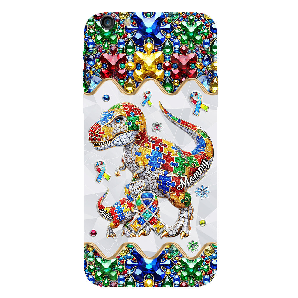 Strong Mama – Personalisierte Handyhülle mit Vollbild-Print zum Thema Autismus