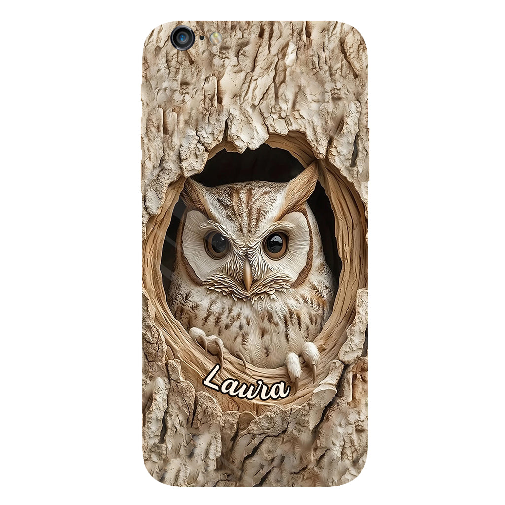 Hollow Watcher - Personalized Owl Full Print Phone Case