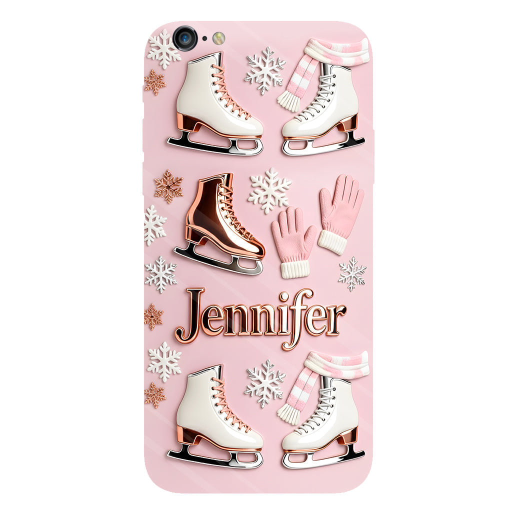 Ice Skating Makes Me Happy - Personalized Ice Skating Full Print Phone Case