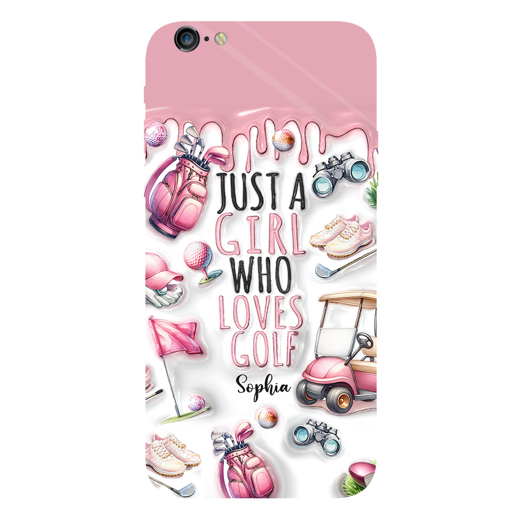 Just A Girl Who Loves Golf - Personalized Golf Full Print Phone Case