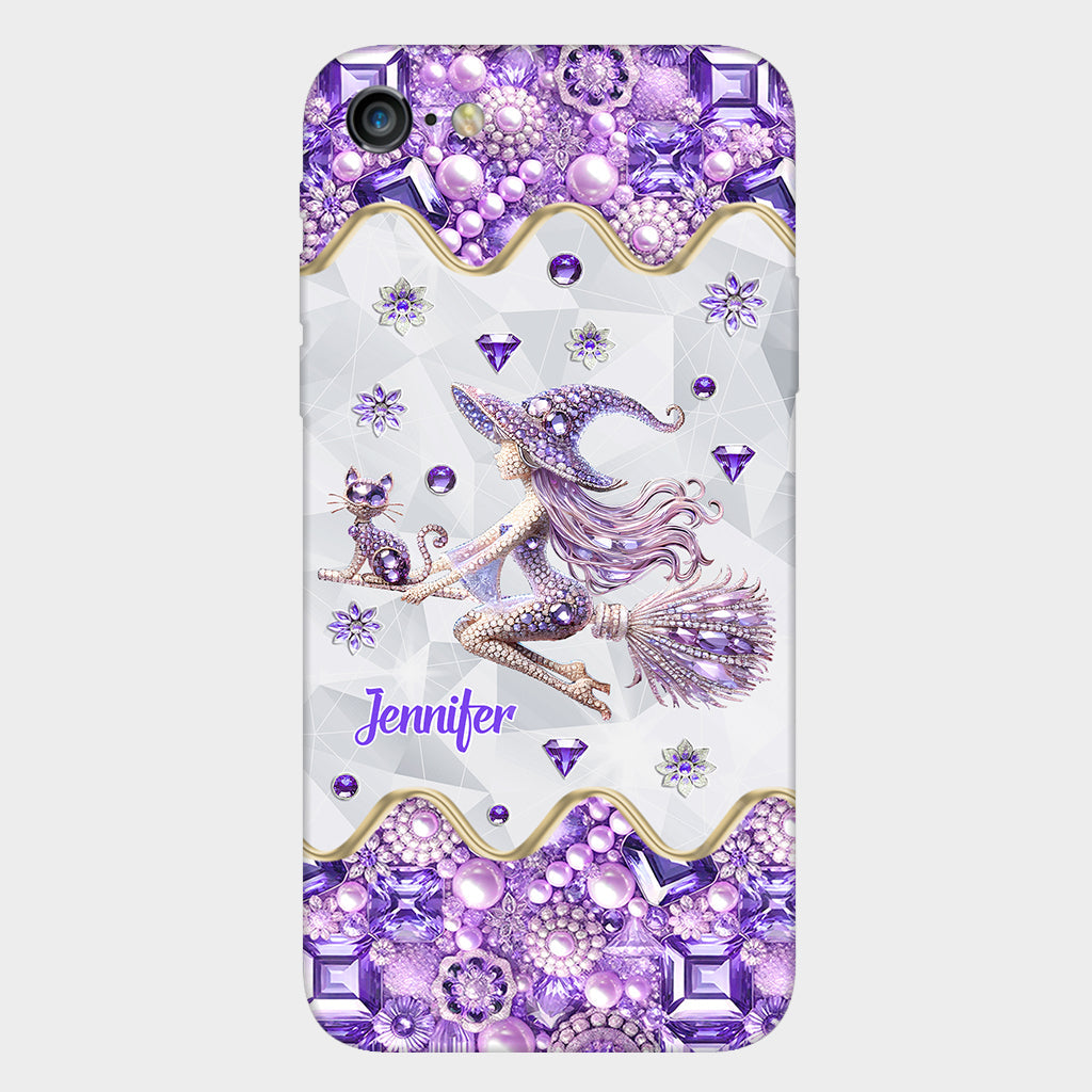 Witch And Broomstick - Personalized Witch Full Print Phone Case